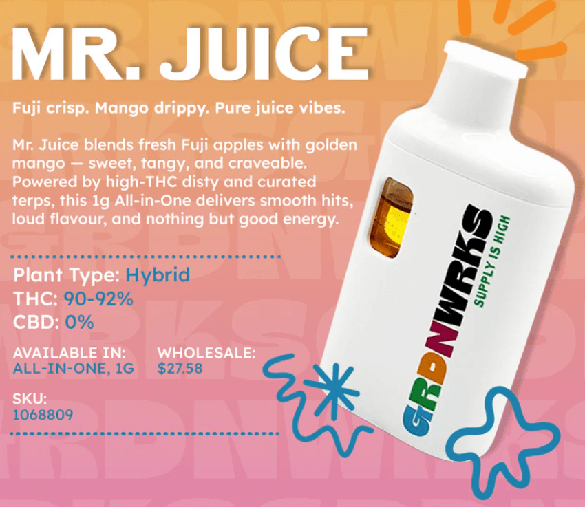 Grndwrks Mr. Juice Disposable Vape