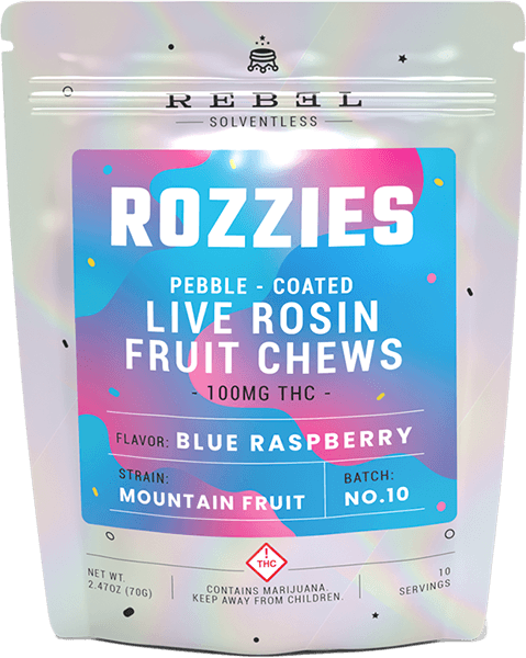 Rozzies Rosin Gummies - Blue Razz (Strain Specific) 100mg
