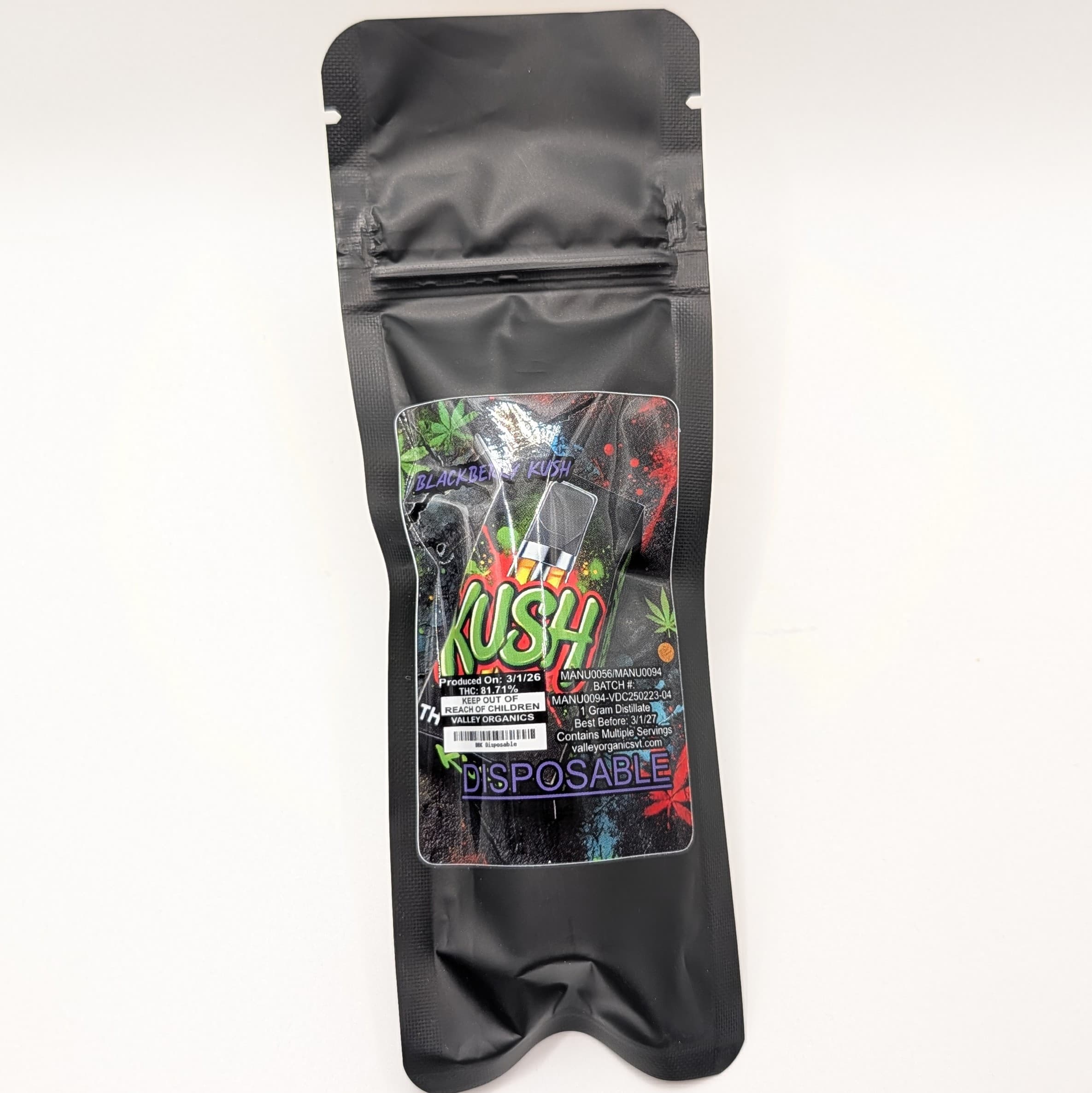 The Evidence Room Blackberry Kush 1g Disposable