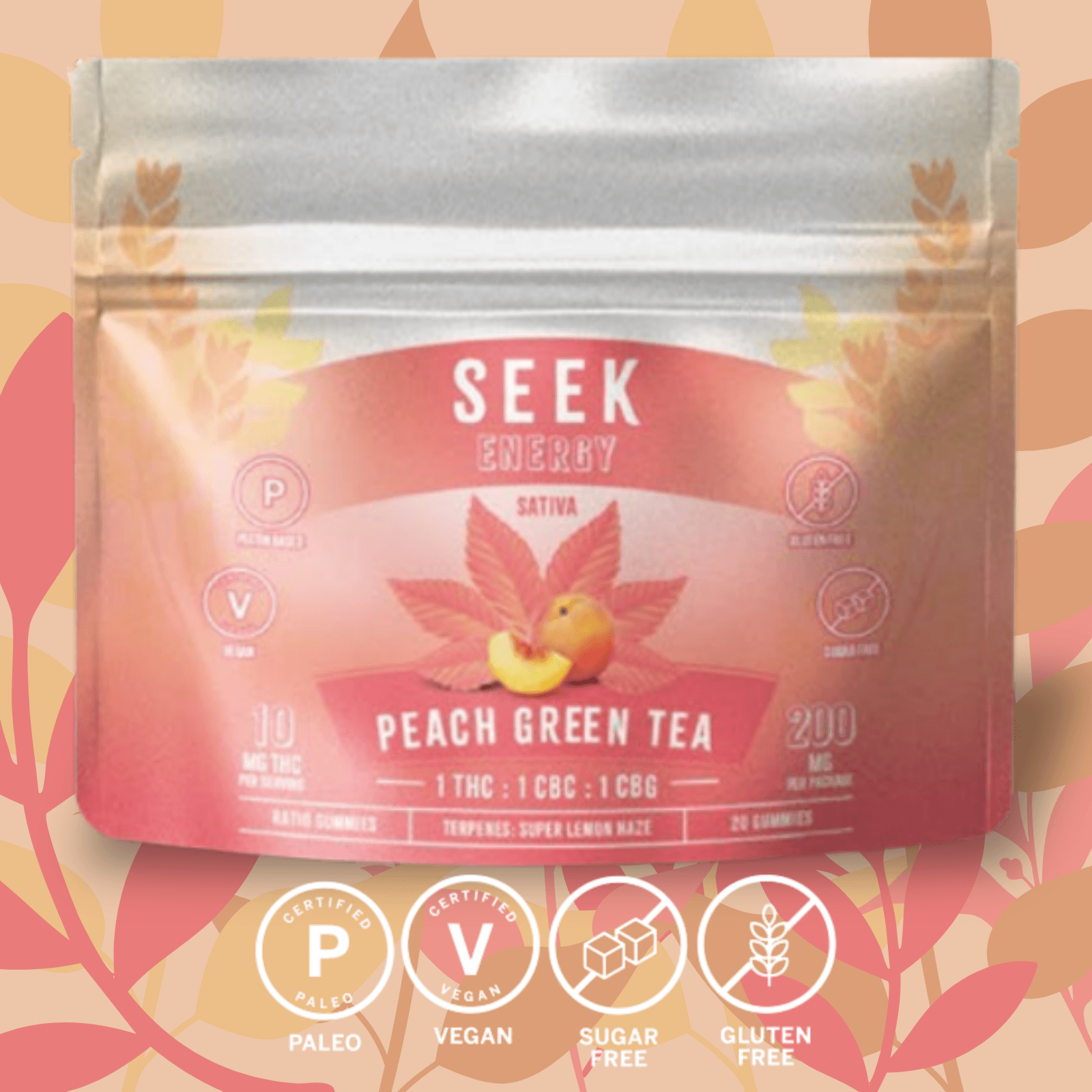SEEK Peach Tea - 1:1:1 - 200mg - Gummy