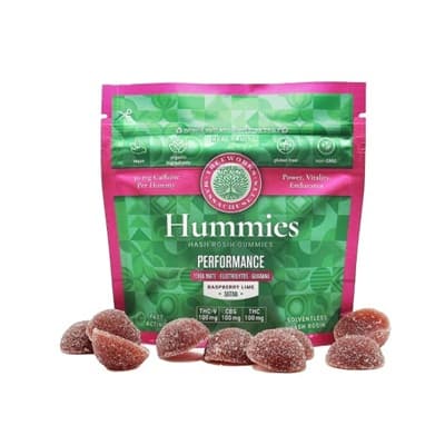 Hummies PERFORMANCE | RASPBERRY LIME | HASH ROSIN GUMMIES | 10 PK