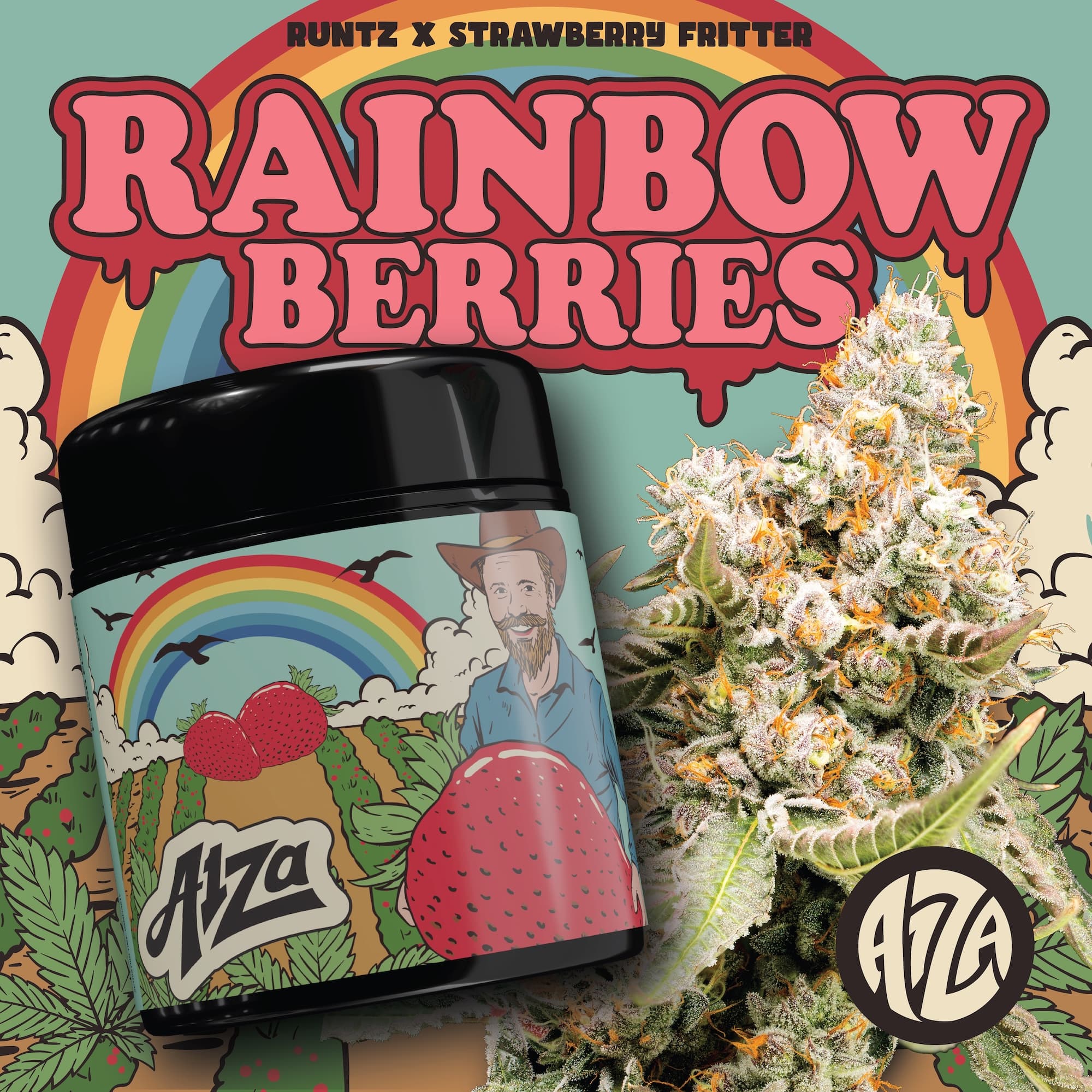 A1ZA A1Za - 14g Prepack Jar - Rainbow Berries