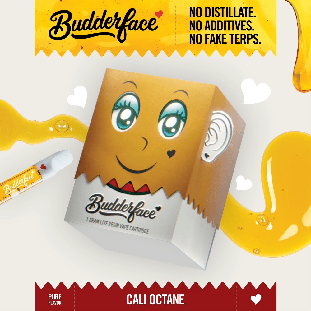 Budderface Cali Octane - Live Resin Cart