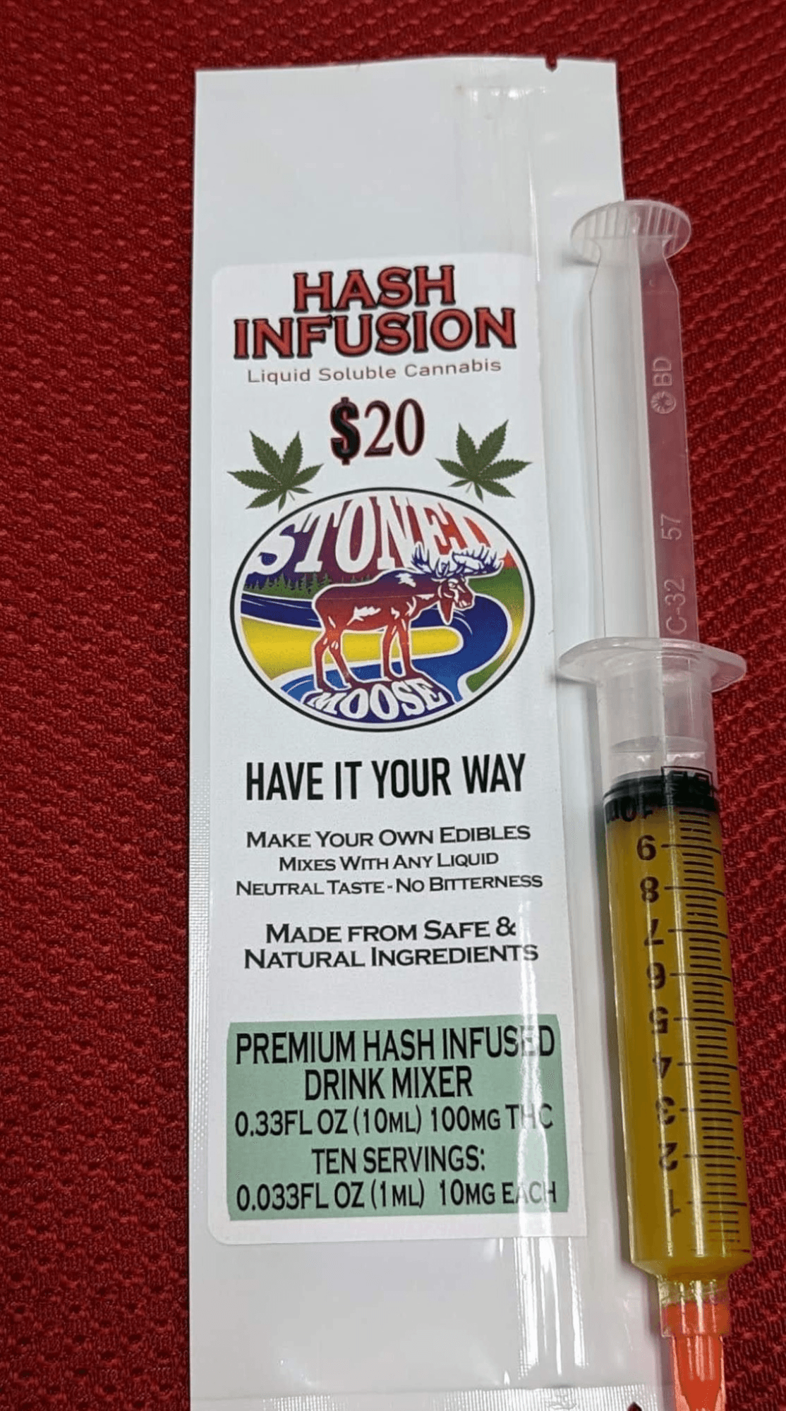 Red Run Cannabis Hash Infusion 100mg Liquid Soluble