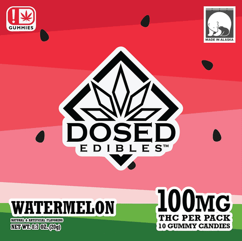 Dosed Edibles Watermelon (100mg) Dosed Gummies 10pk by Dosed Edibles