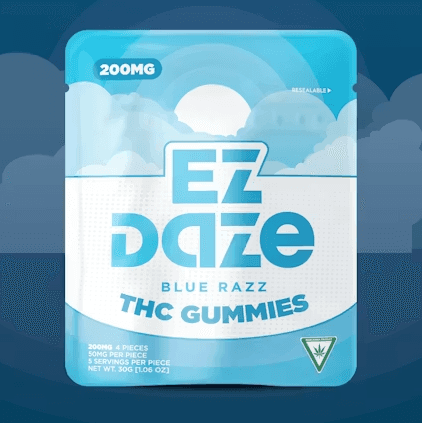 EZ DAZE 200MG Gummies - Blue Razz