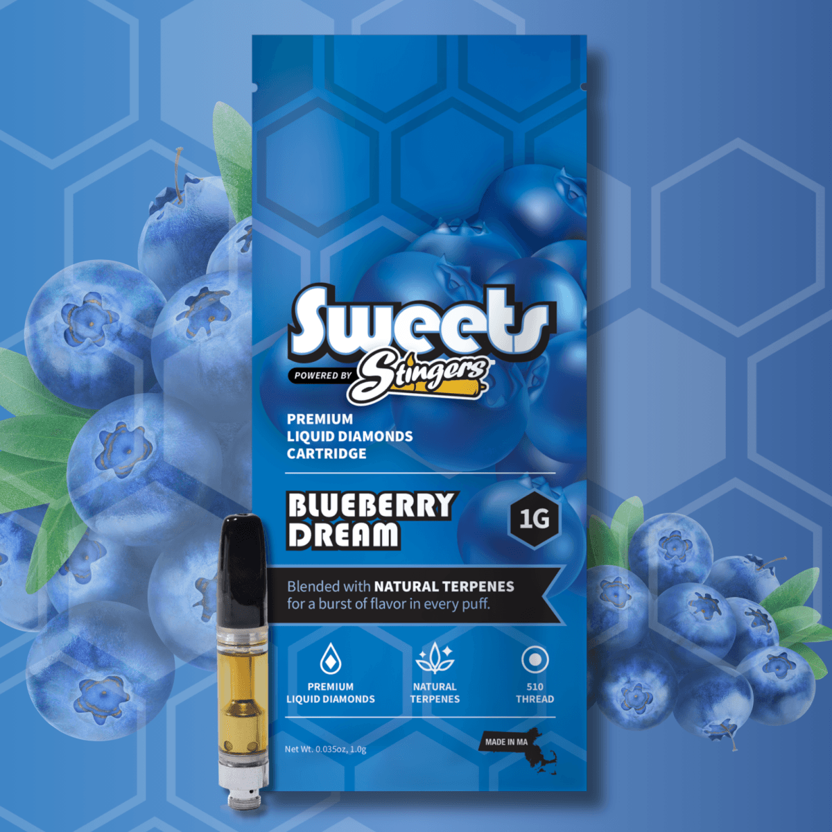 Stingers Sweets Blueberry Dream | 1g Liquid DIamonds Cartridge