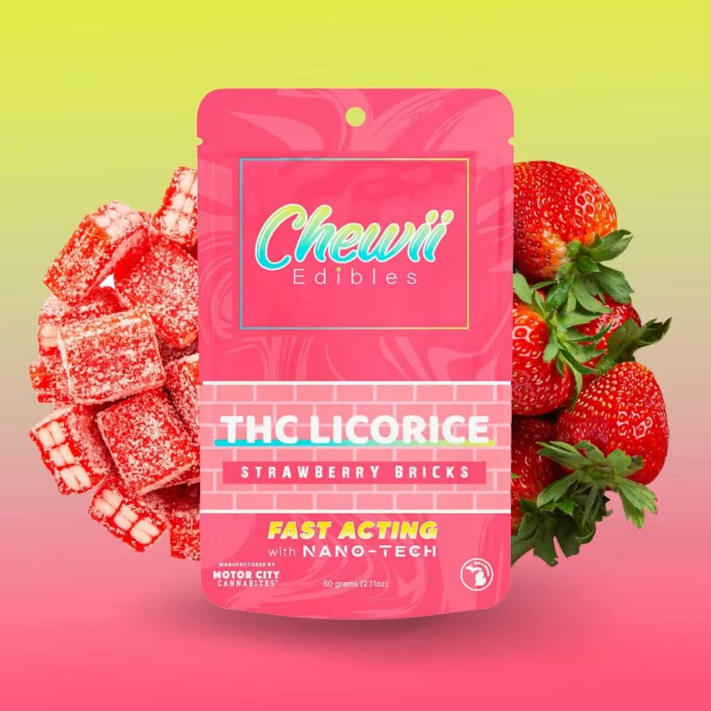 Chewii CHEWII - LICORICE BRICKS STRAWBERRY 200MG