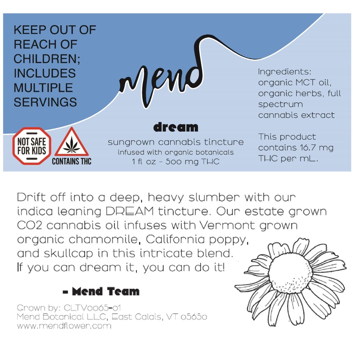 Mend Dream | Tincture | 500mg