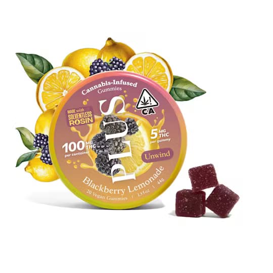 PLUS BLACKBERRY LEMONADE 100MG 20 PACK GUMMIES