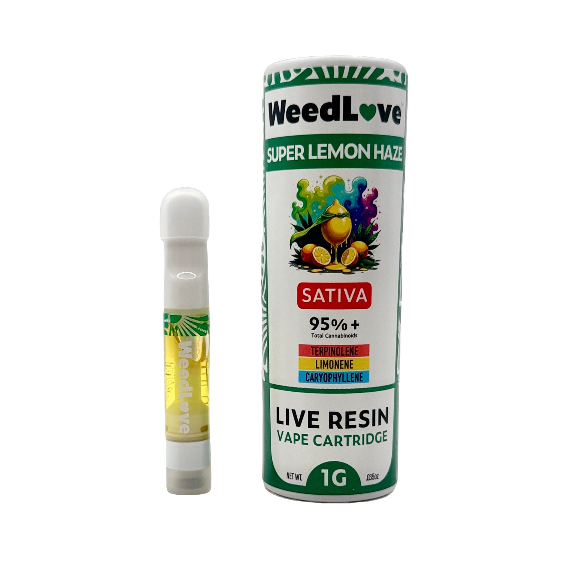 WeedLove SUPER LEMON HAZE LIVE RESIN CARTRIDGE 1G