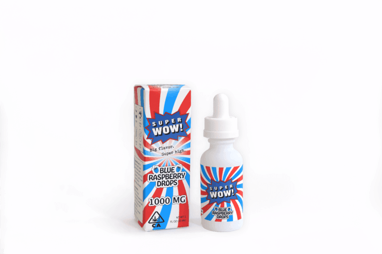 SUPER WOW BLUE RASPBERRY DROPS 1000MG
