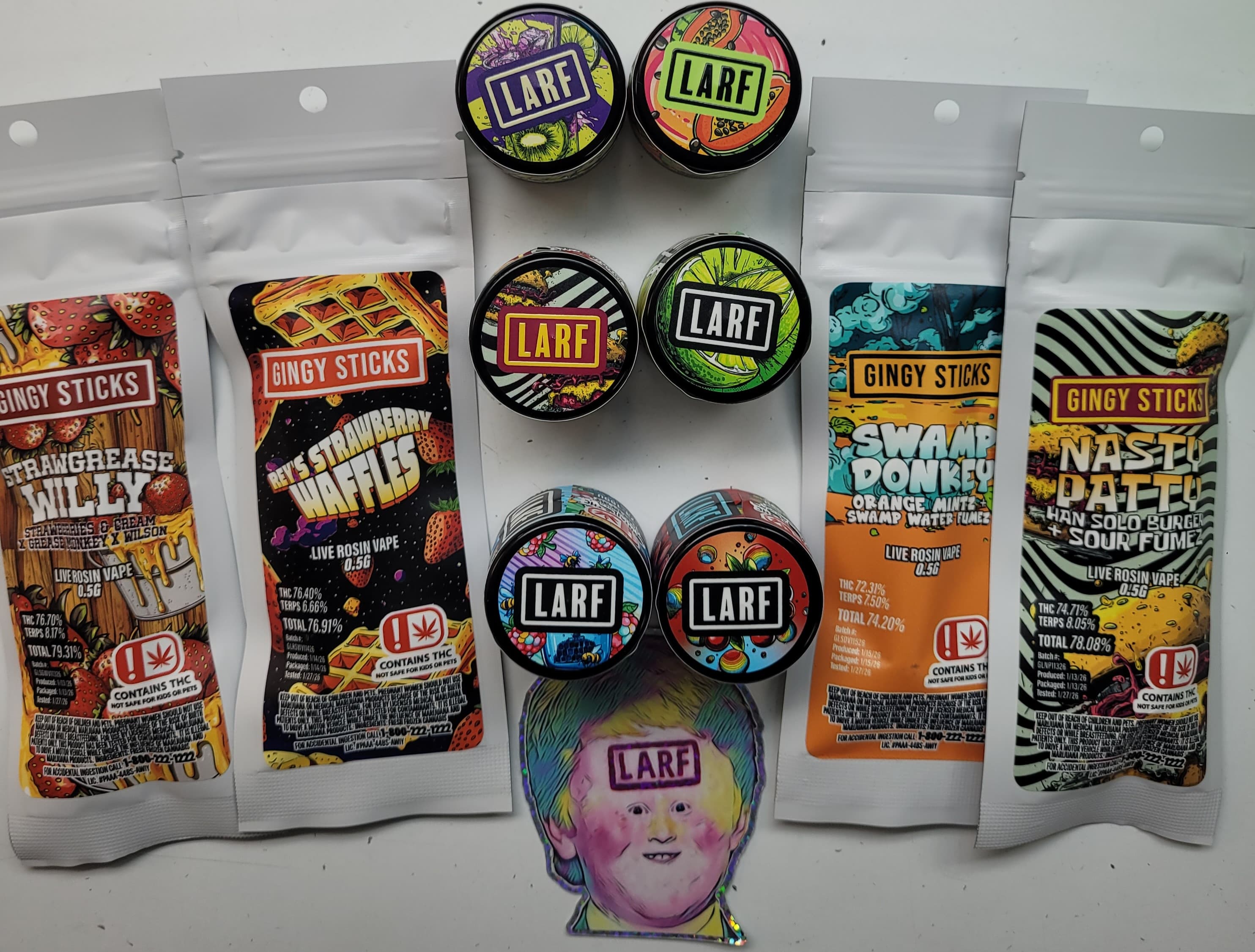 Ginger Larf Extract - Grape Kiwi Live Hash Rosin