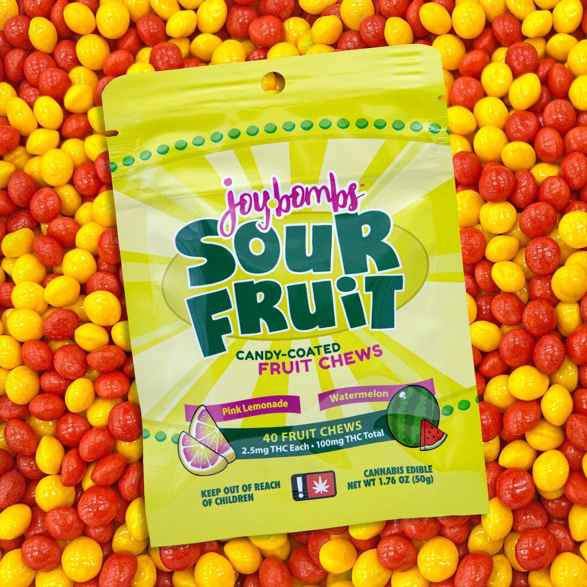 RMZ LLC Sour (H) - 100mg Fruit Chews - Joy Bombs
