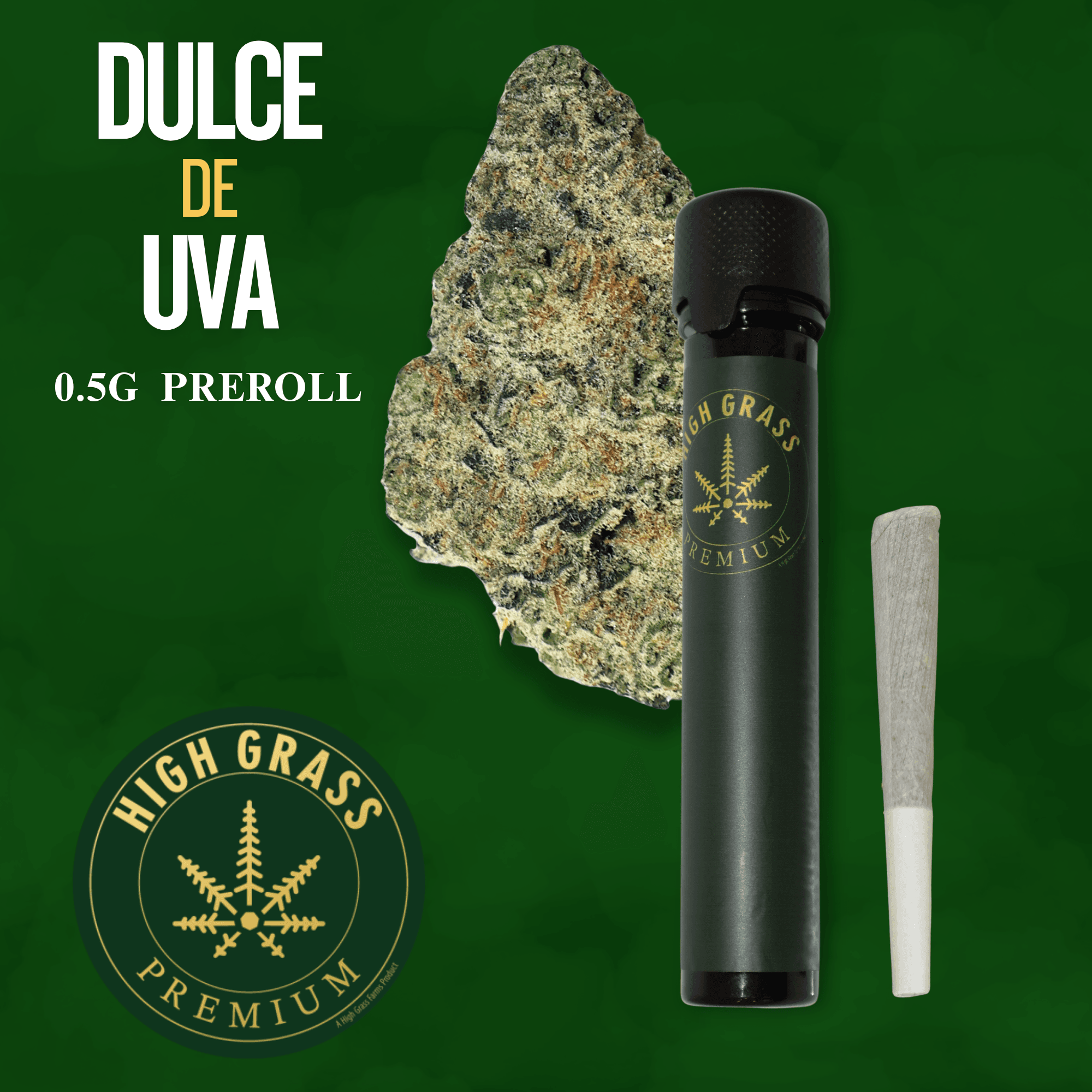 High Grass Farms DULCE DE UVA | PRE-ROLL | 0.5G