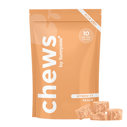 Sunnyside Chews - Peach 1:1 CBD:THC (20mg each)