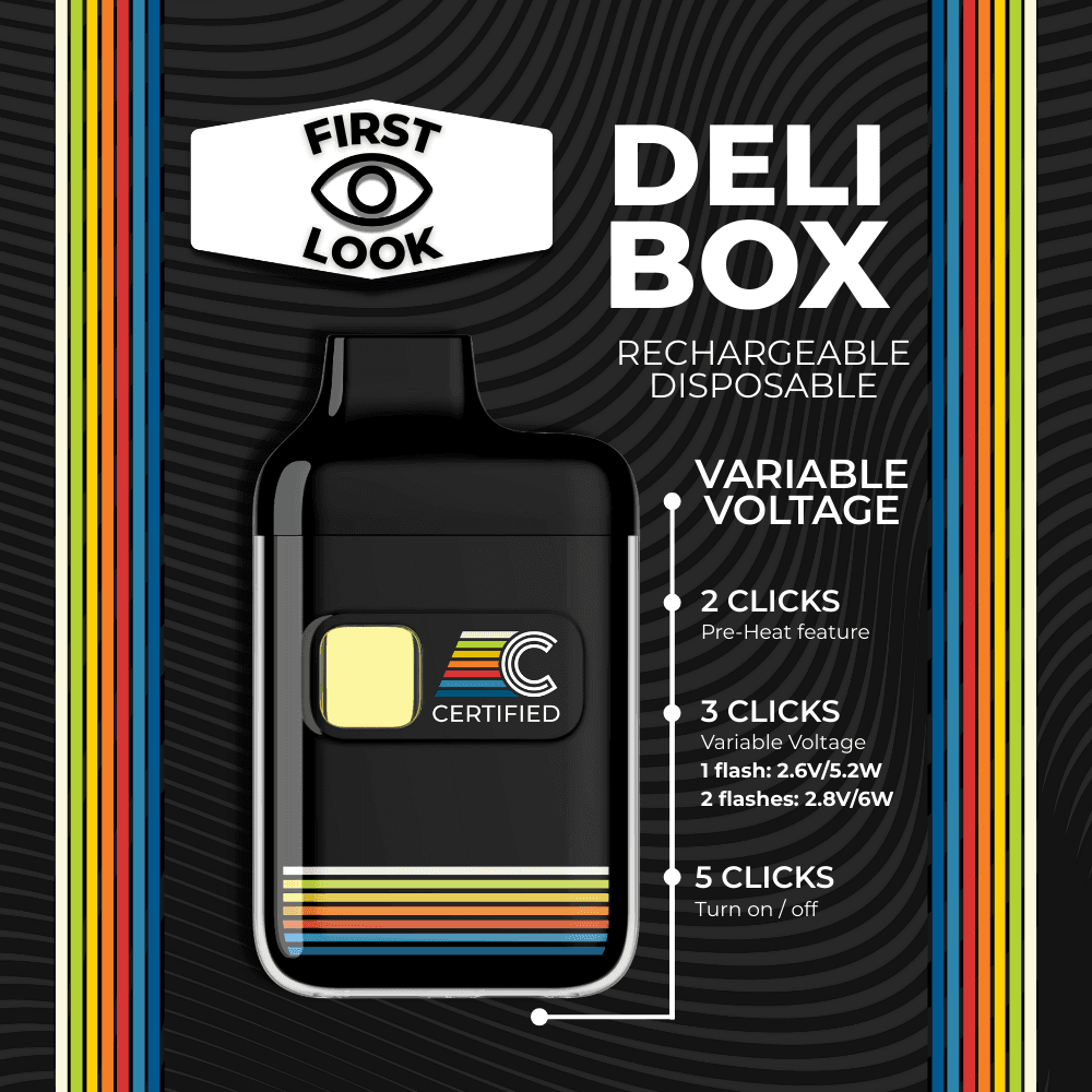 Certified Carts SLH Distillate + Live Resin Terps Deli Box Disposable Vape