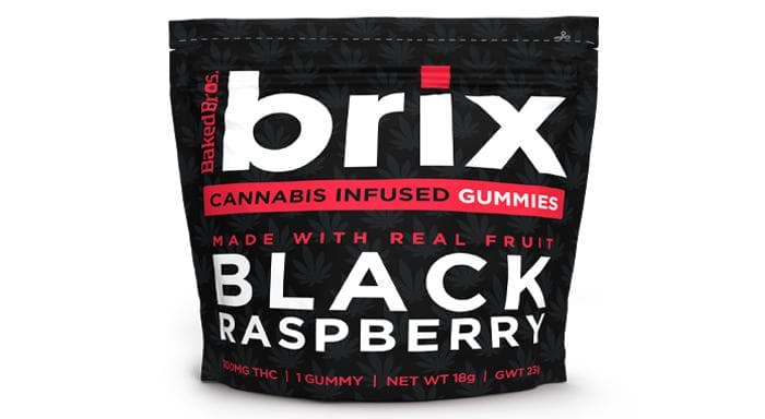 Baked Bros™ brix 100mg THC Black Raspberry Gummie
