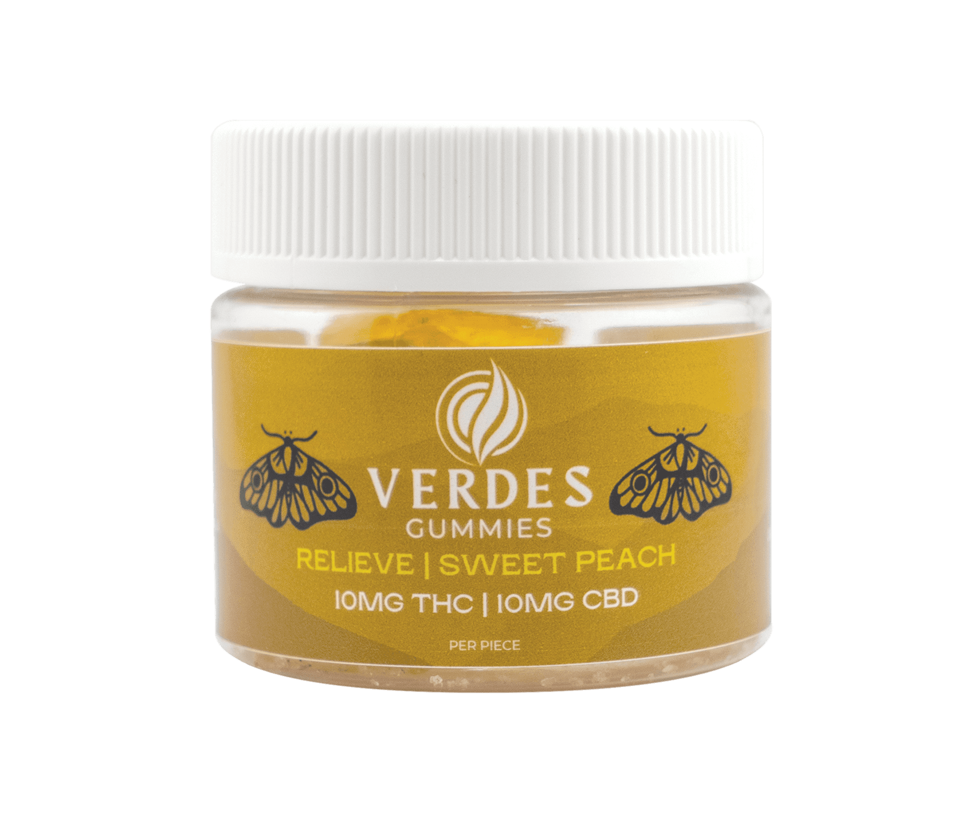 Verdes Gummies Sweet Peach 1:1 25mg THC 10 Pack