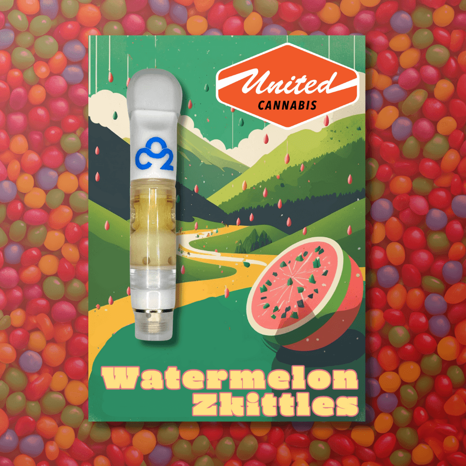 United Cannabis 1g CO2 Cart | Watermelon Zkittlez
