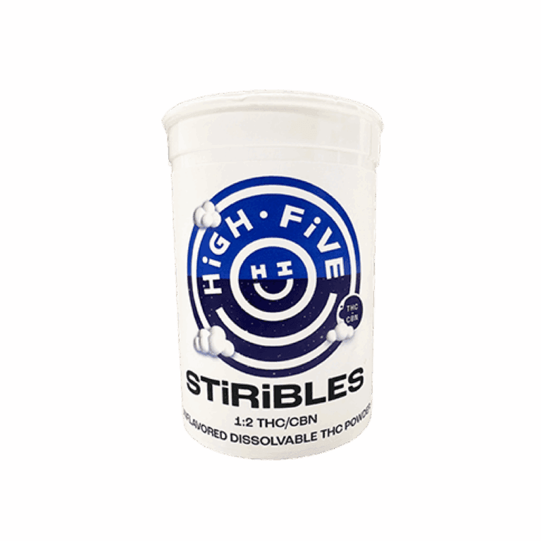 High Five Cannabis Co. Unflavored STiRiBLES | THC Powder | 100mg (20pk)