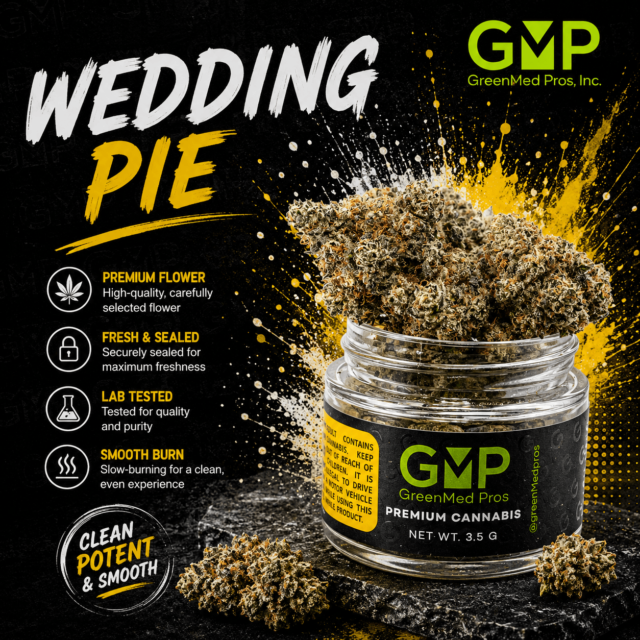 Green Med Pros Wedding Pie | 3.5g