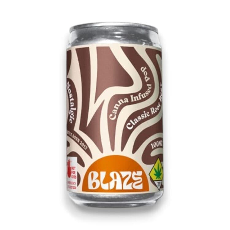 Blaze Soda Root Beer 100mg 12oz Rosin Infused Soda (Blaze)