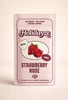 Holidayze -Strawberry Rose- 100mg - Gummies - 10 count