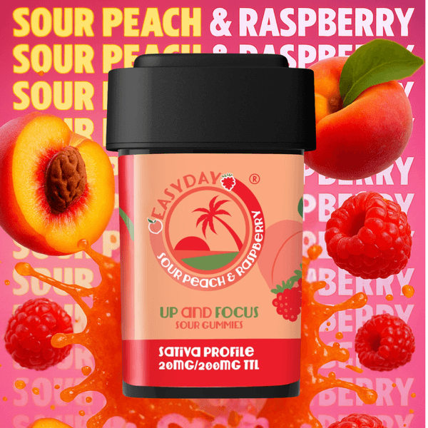 EasyDay Edibles Sour Peach & Raspberry 20mg (sativa)