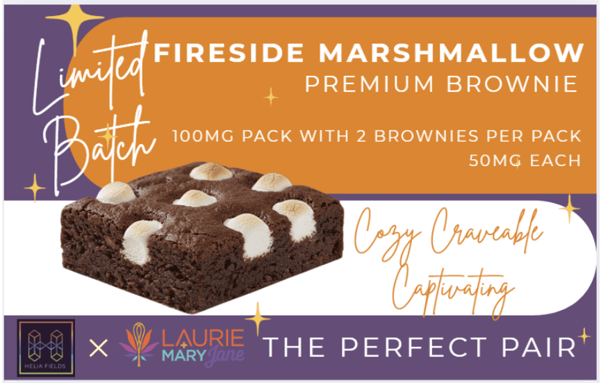 Helia Fields Helia Fields Fireside Marshmallow Brownie 2pk 100mg