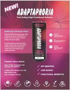 Adaptaphoria Adaptaphoria Energize Dragonfruit Seltzer 5mg