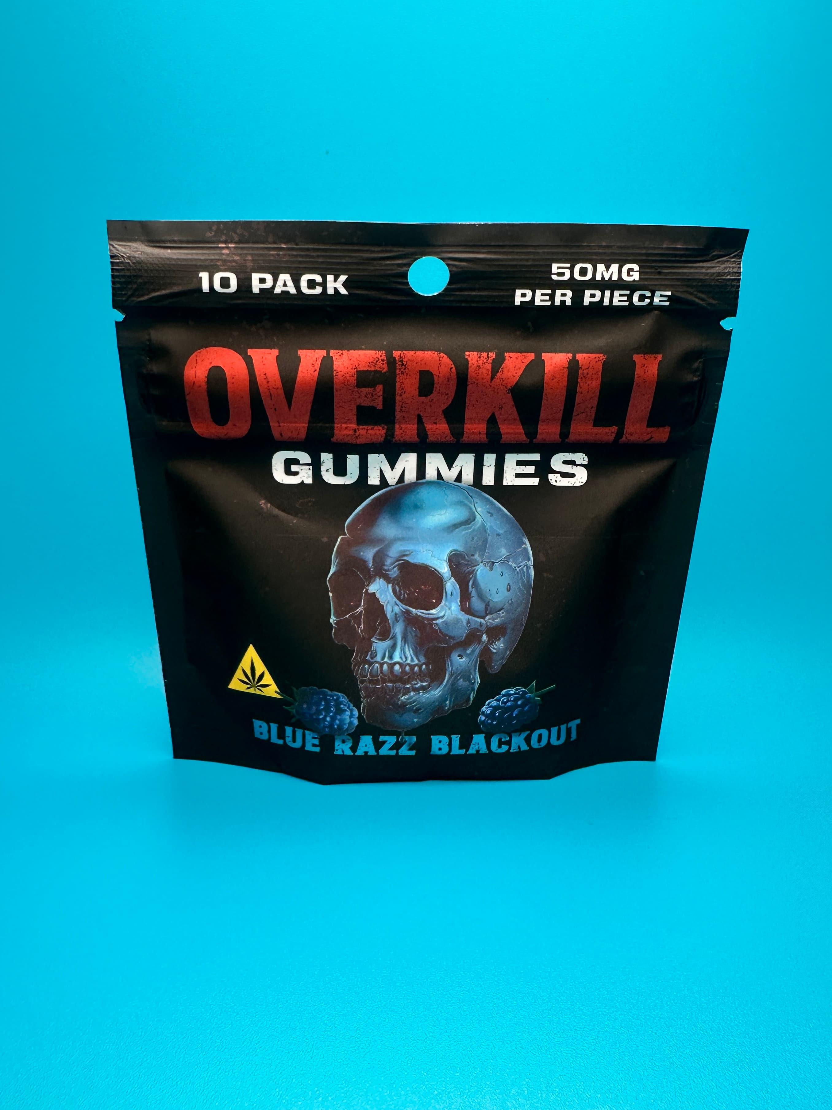Overkill Blue Razz Blackout 10-Pack