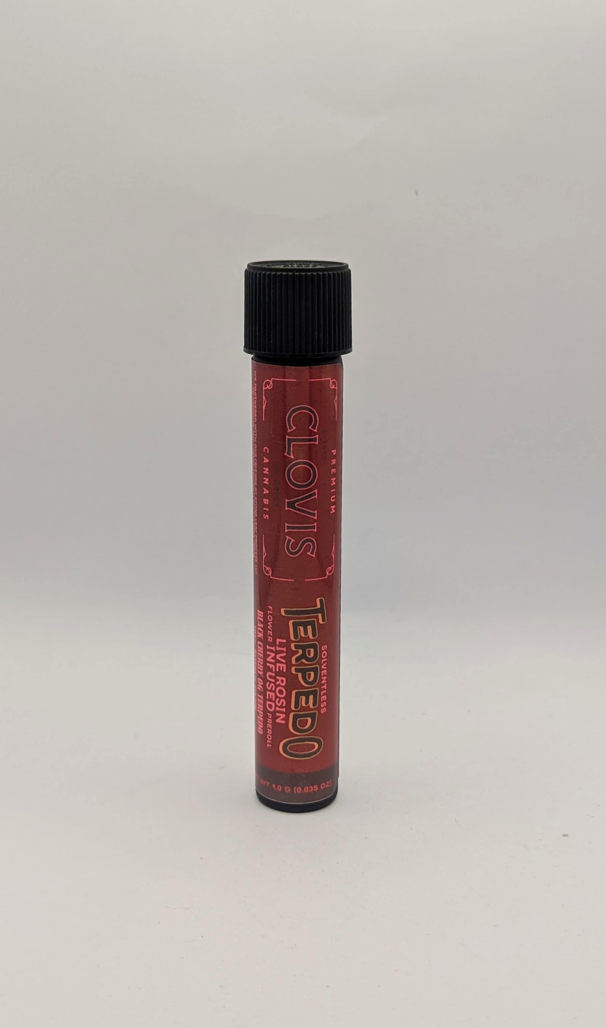 Clovis Black Cherry OG Terpedo | 1G Rosin Infused Pre-Roll