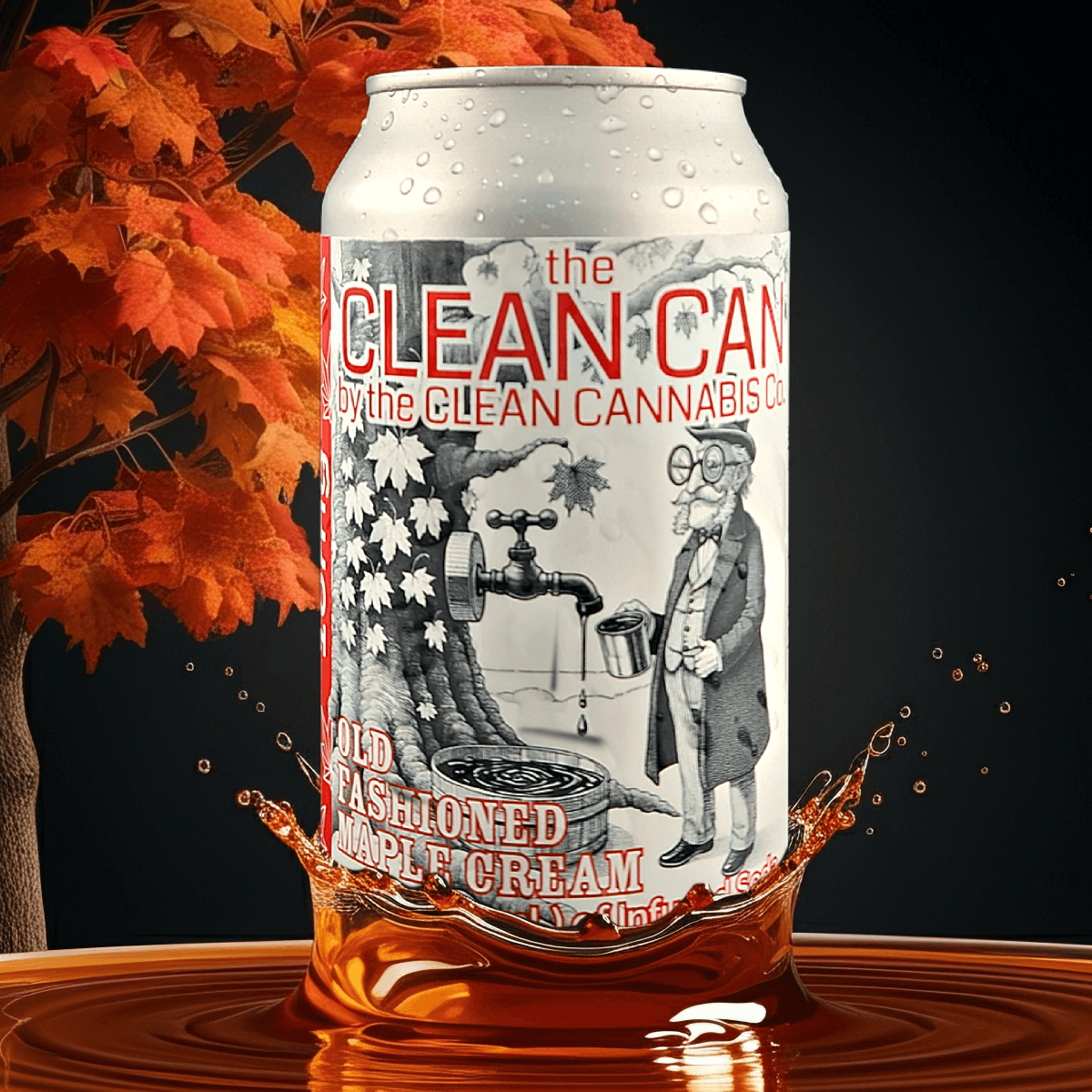 The Clean Cannabis Company 10mg Can | Old Fashioned Maple Cream THC Soda | The Clean Cannabis Company