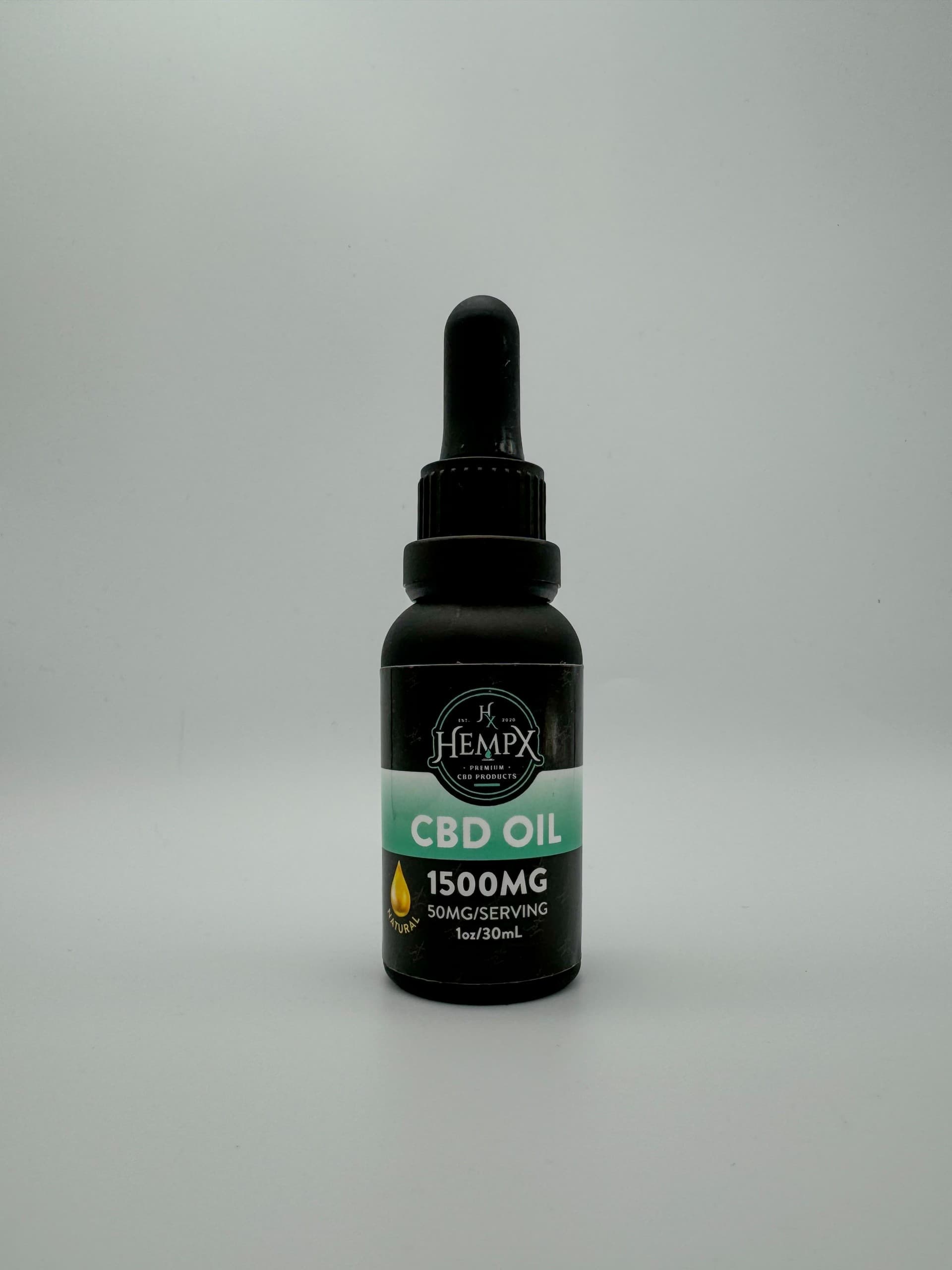 HempX 1500mg CBD Oil Tincture | Natural Flavor