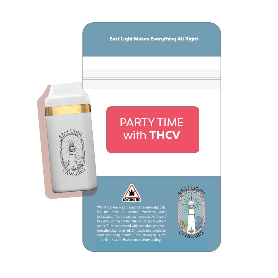 East Light Cannabis Party Time w/ THCV - Full Spectrum Disposable - 1g