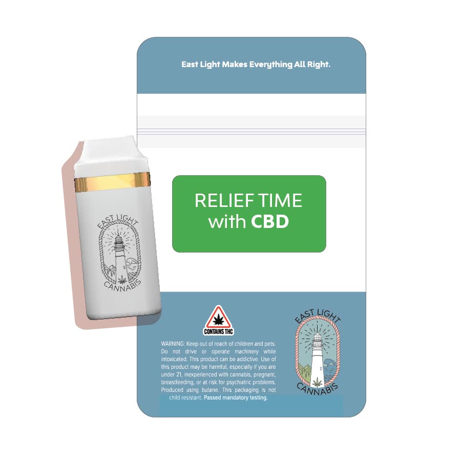 East Light Cannabis Relief Time w/ CBD - Full Spectrum Disposable - 1g