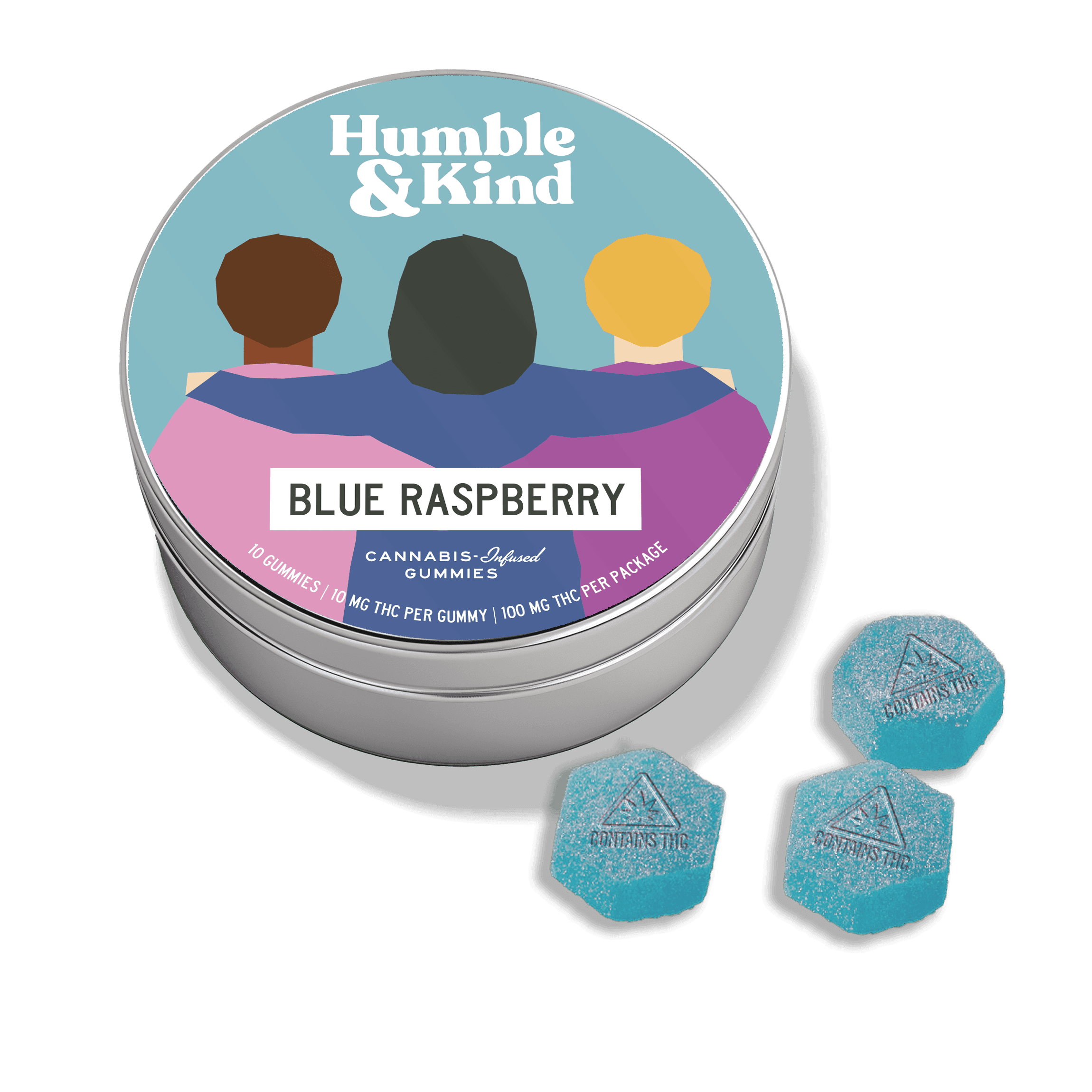 Humble & Kind Blue Raspberry Rosin Gummies 10pk - Super Lemon Haze Rosin