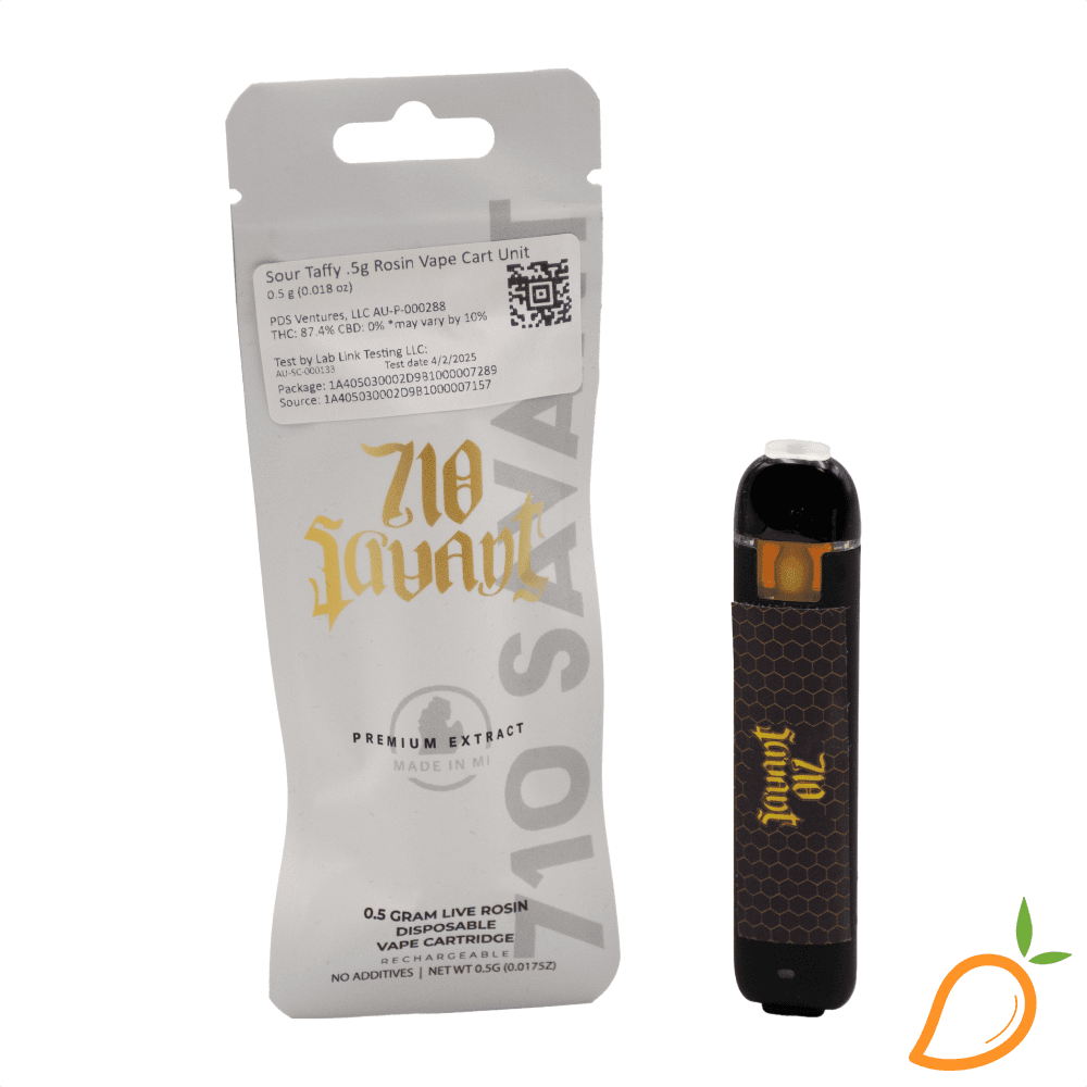 710 Savant Sour Taffy Live Rosin Disposable | .5g