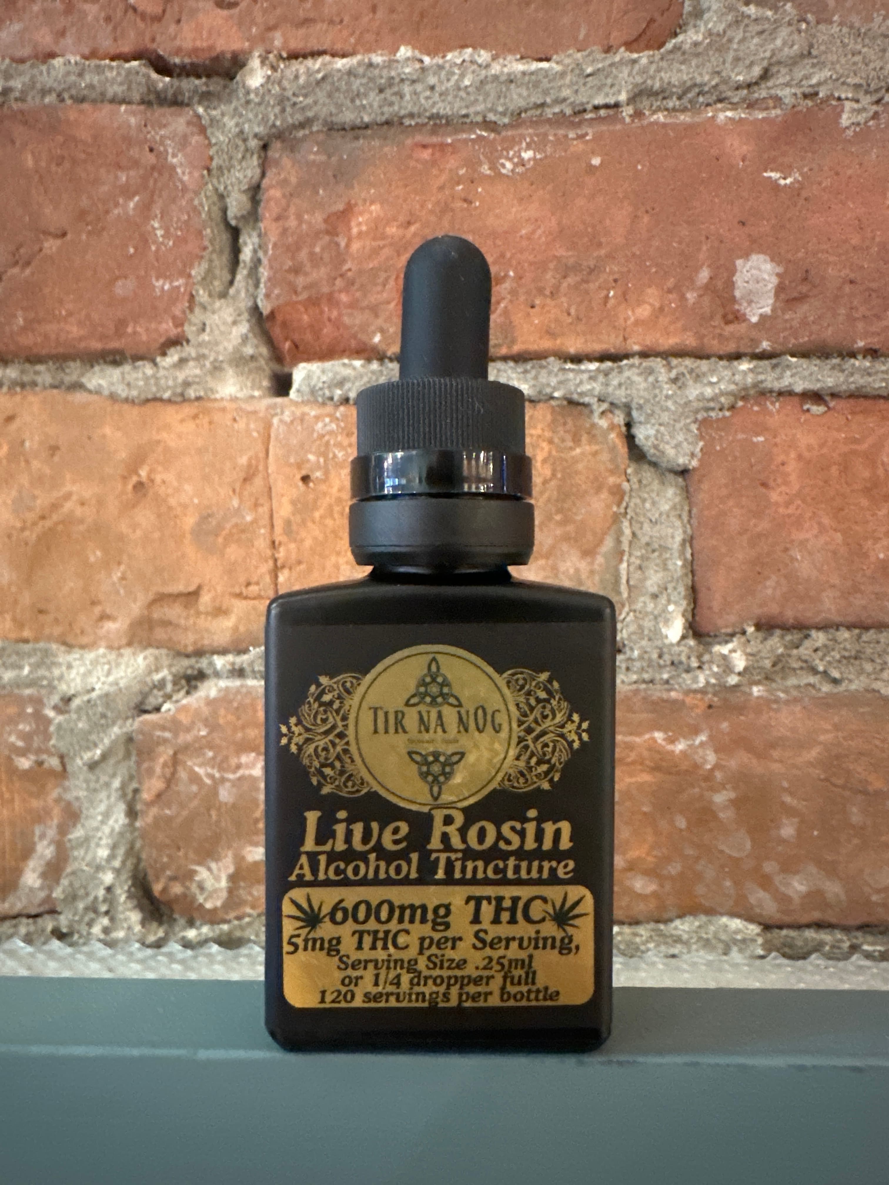 Tir Na Nog 600mg Tincture | Live Rosin Alcohol Tincture | Tir Na nOg