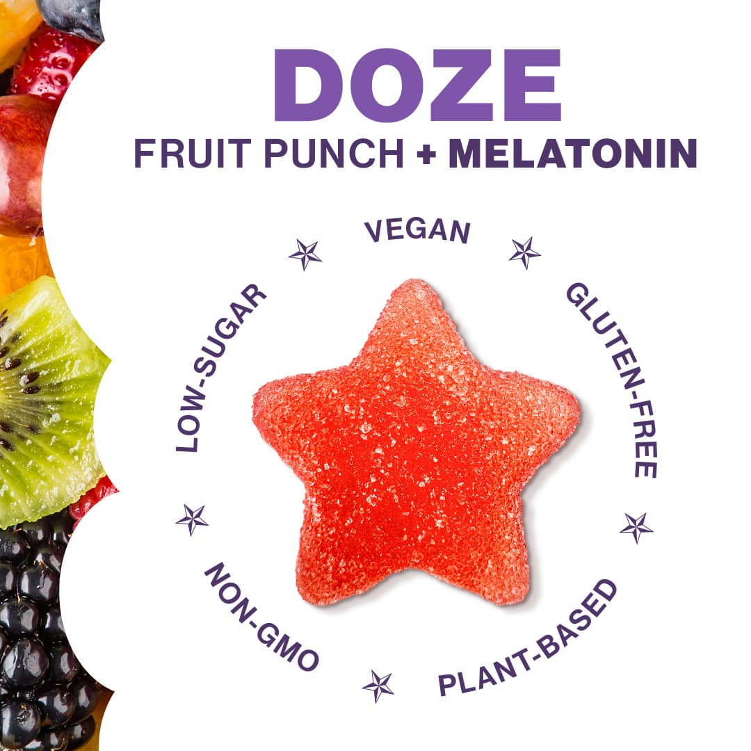 Green Meadows Doze Fruit Punch 1:2:2 (THC:CBD:CBN) | Gummies | 100mg