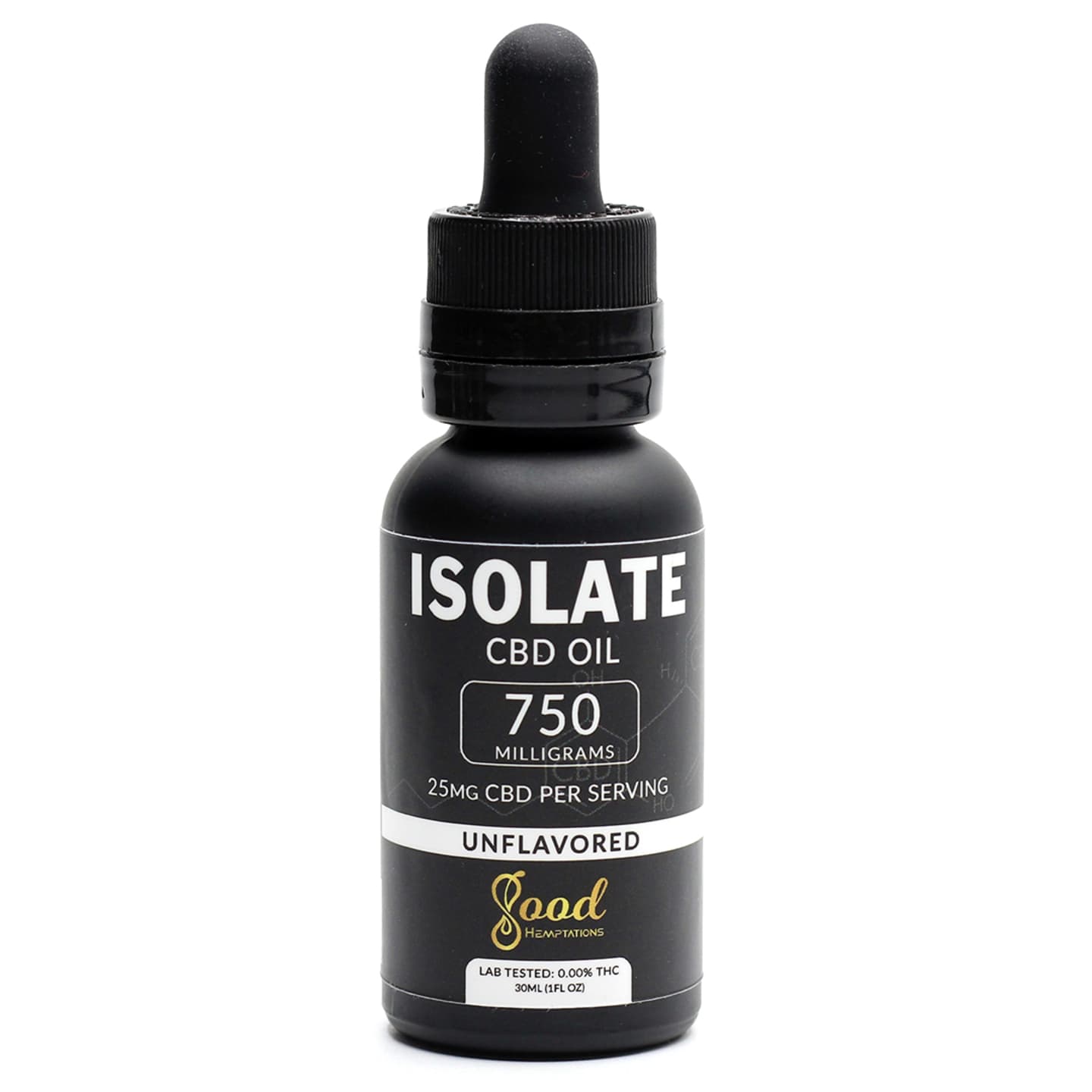 Good Hemptations GOOD HEMPTATIONS BLACK LABEL ISOLATE TINCTURE 750MG