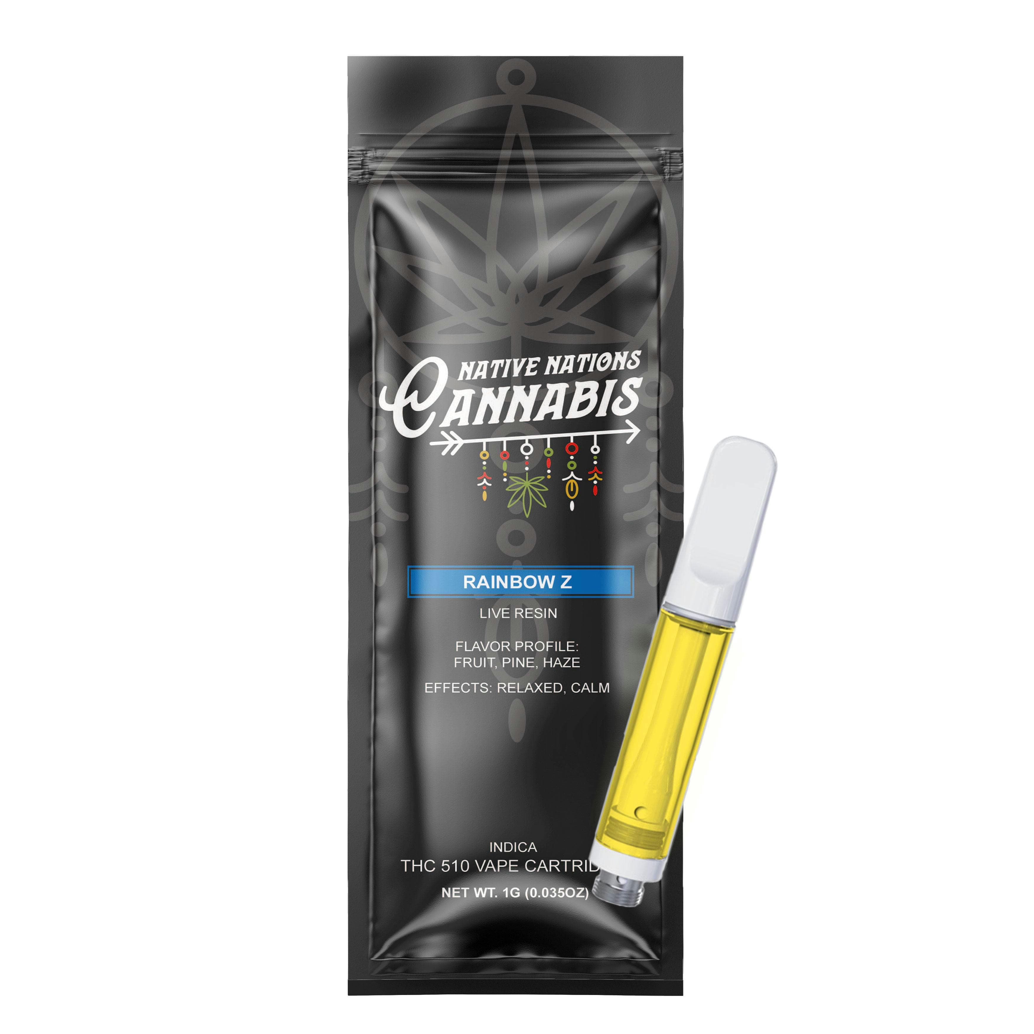 Native Nation Cannabis NNC - Live Resin Cart - Rainbow Z - 1g