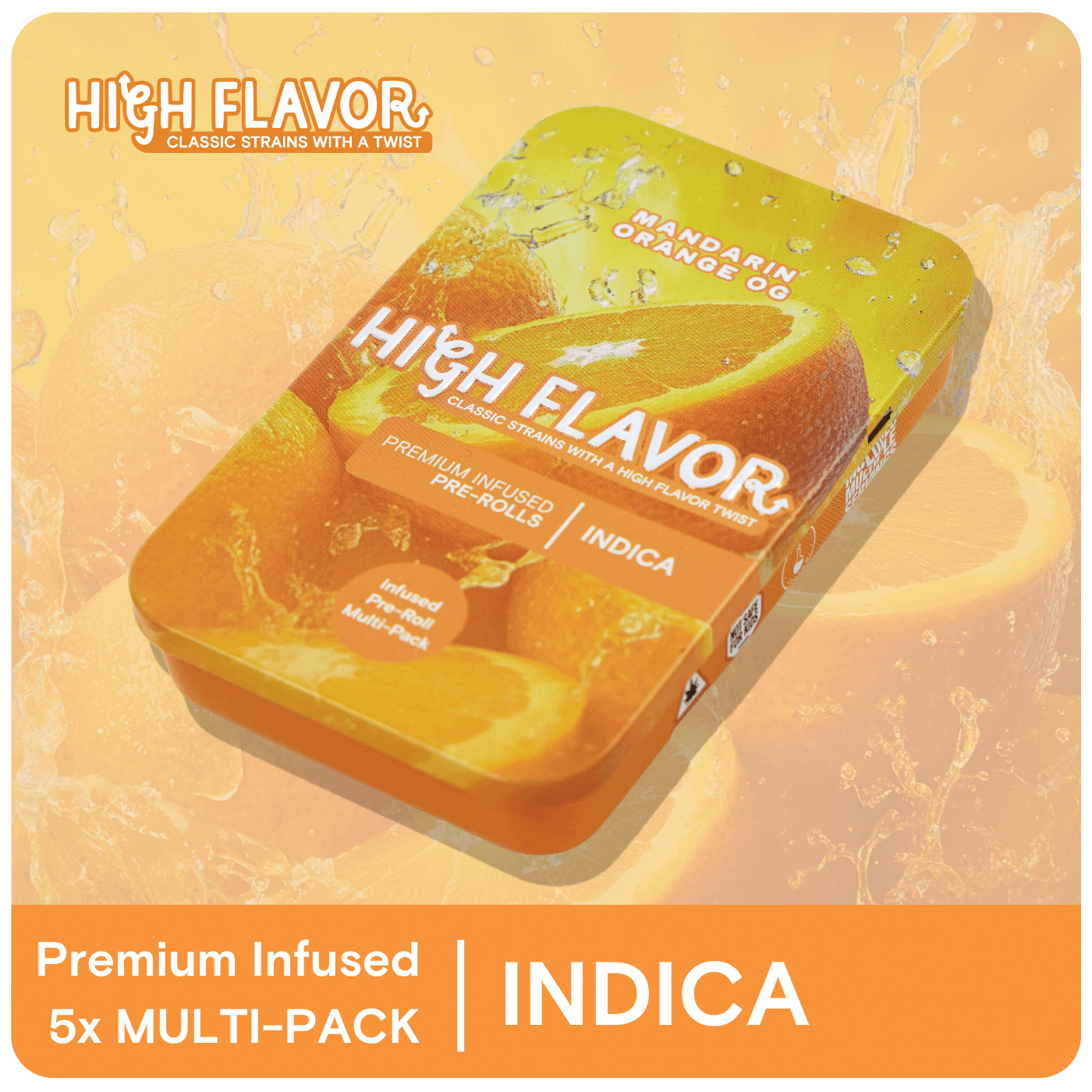 High Flavor Mandarin Orange OG Infused Pre-Roll | .5G 5 Pack