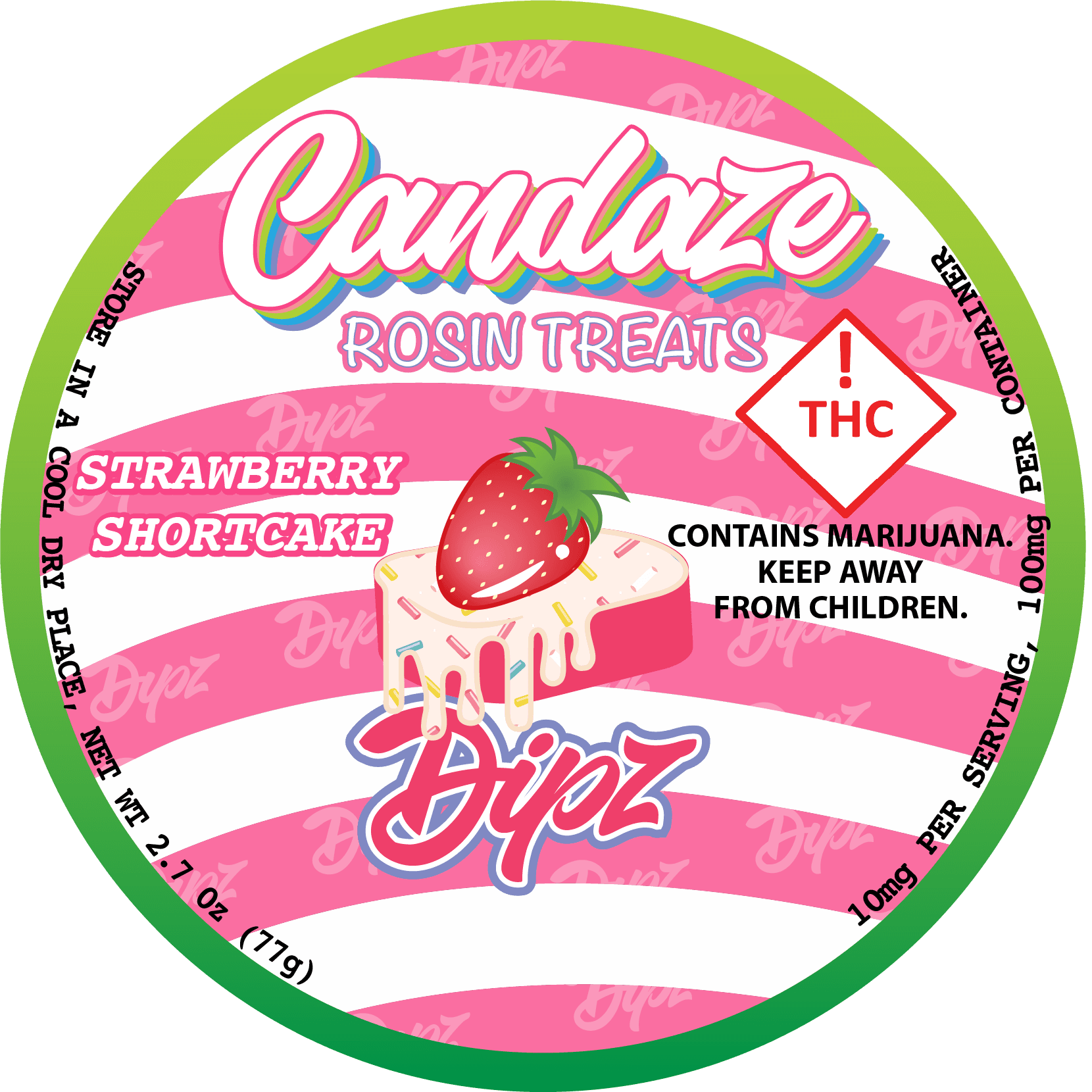 Candaze Rosin Treats - Dipz - Strawberry Shortcake (S) 100mg