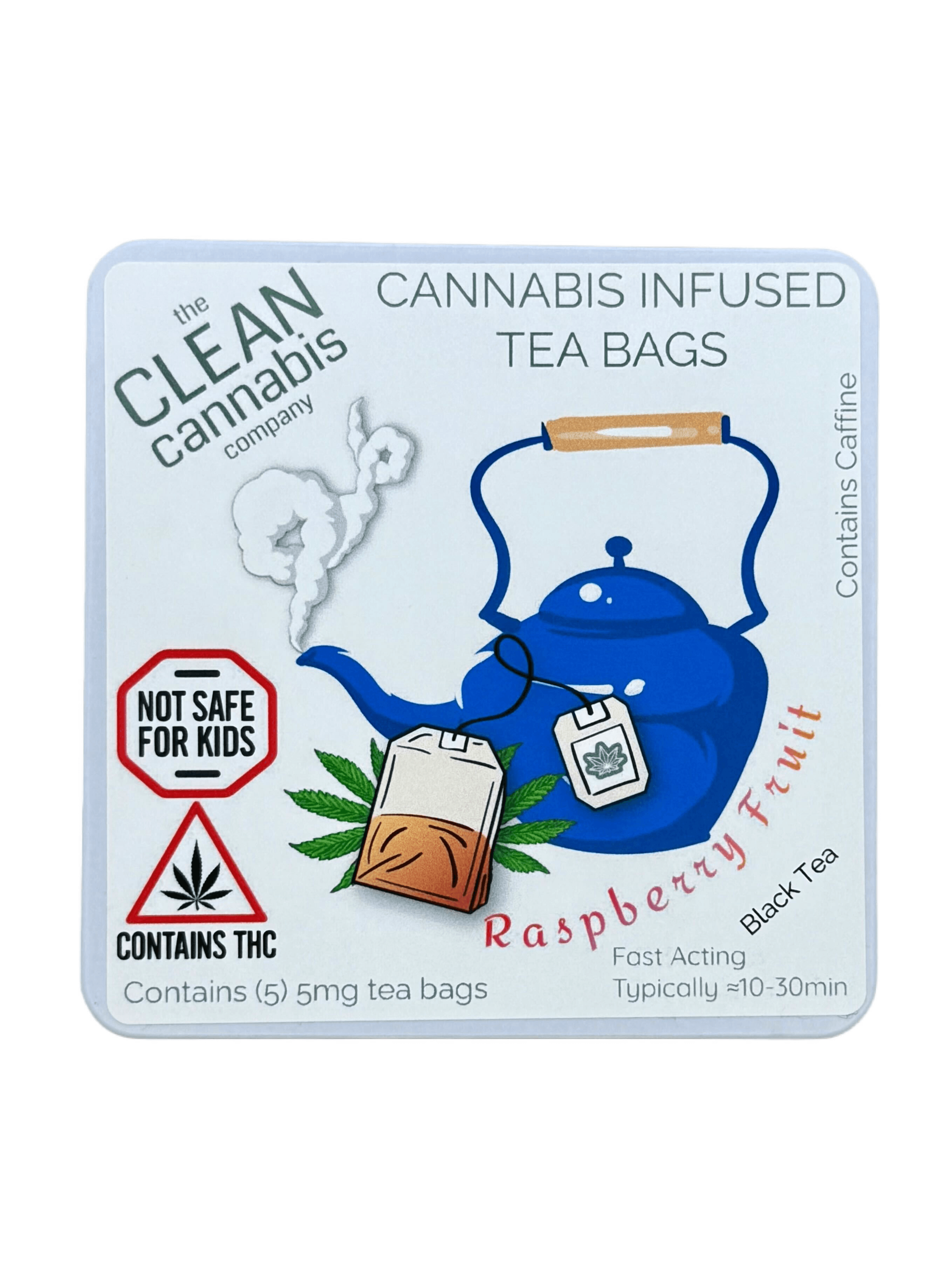 Clean Cannabis Raspberry Fruit Tea Bags 5mg