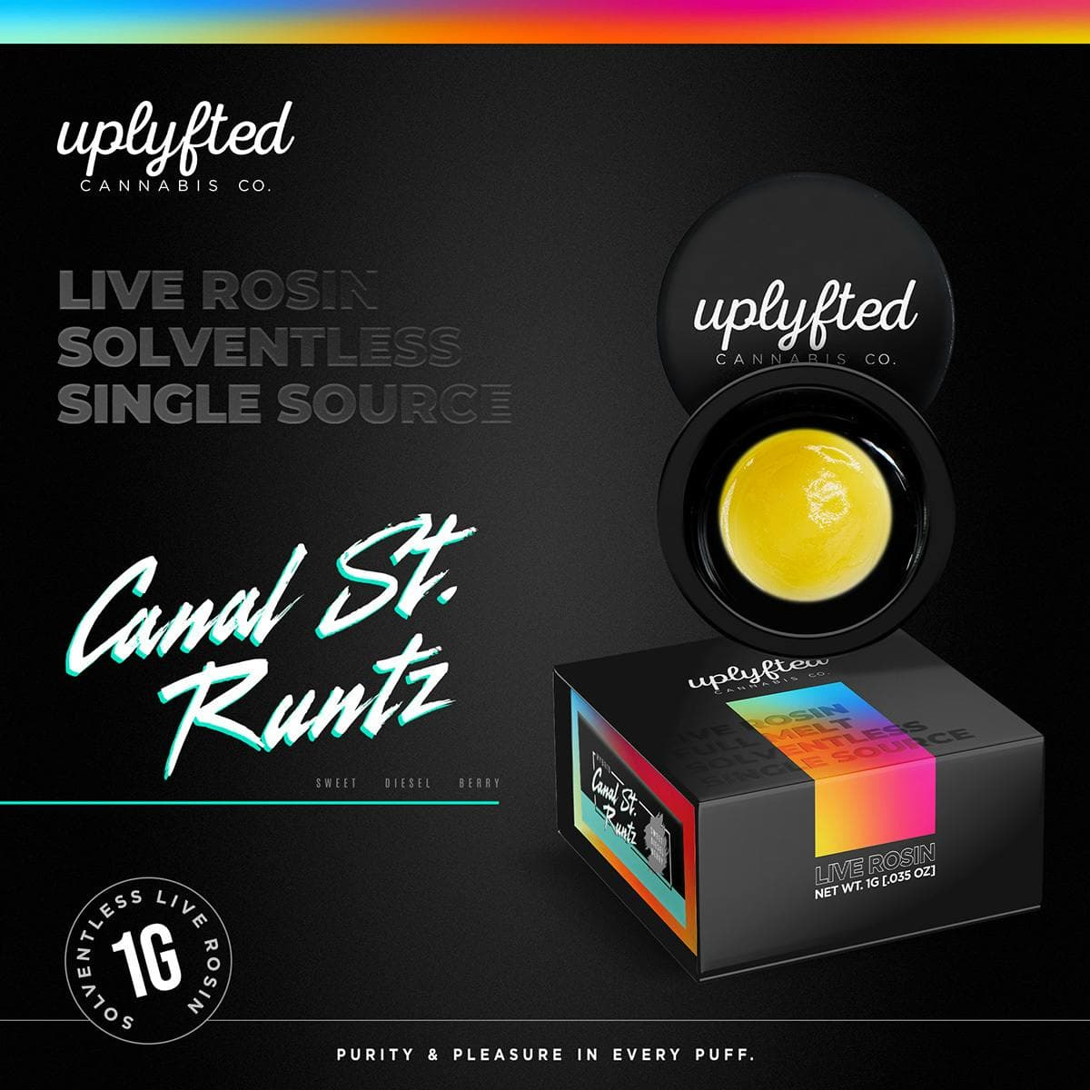Uplyfted Cannabis Co. Uplyfted: Canal St Runtz Live Rosin