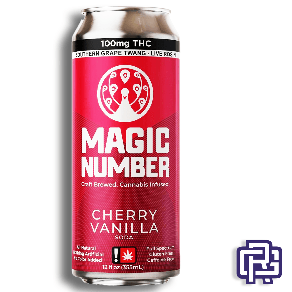Magic Number Cherry Vanilla Nano Soda | 12oz 25mg (THC) | Magic Number