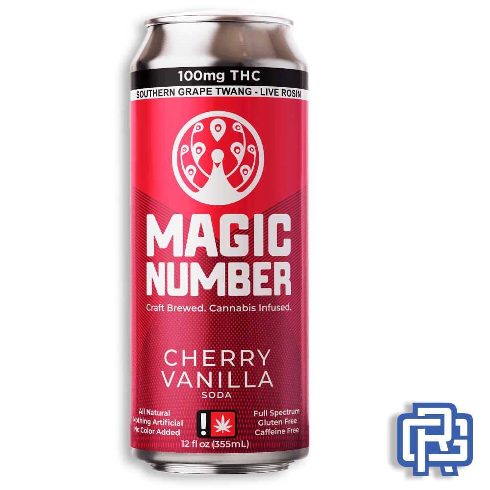 Magic Number Cherry Vanilla Nano Soda | 12oz 10mg (THC) | Magic Number