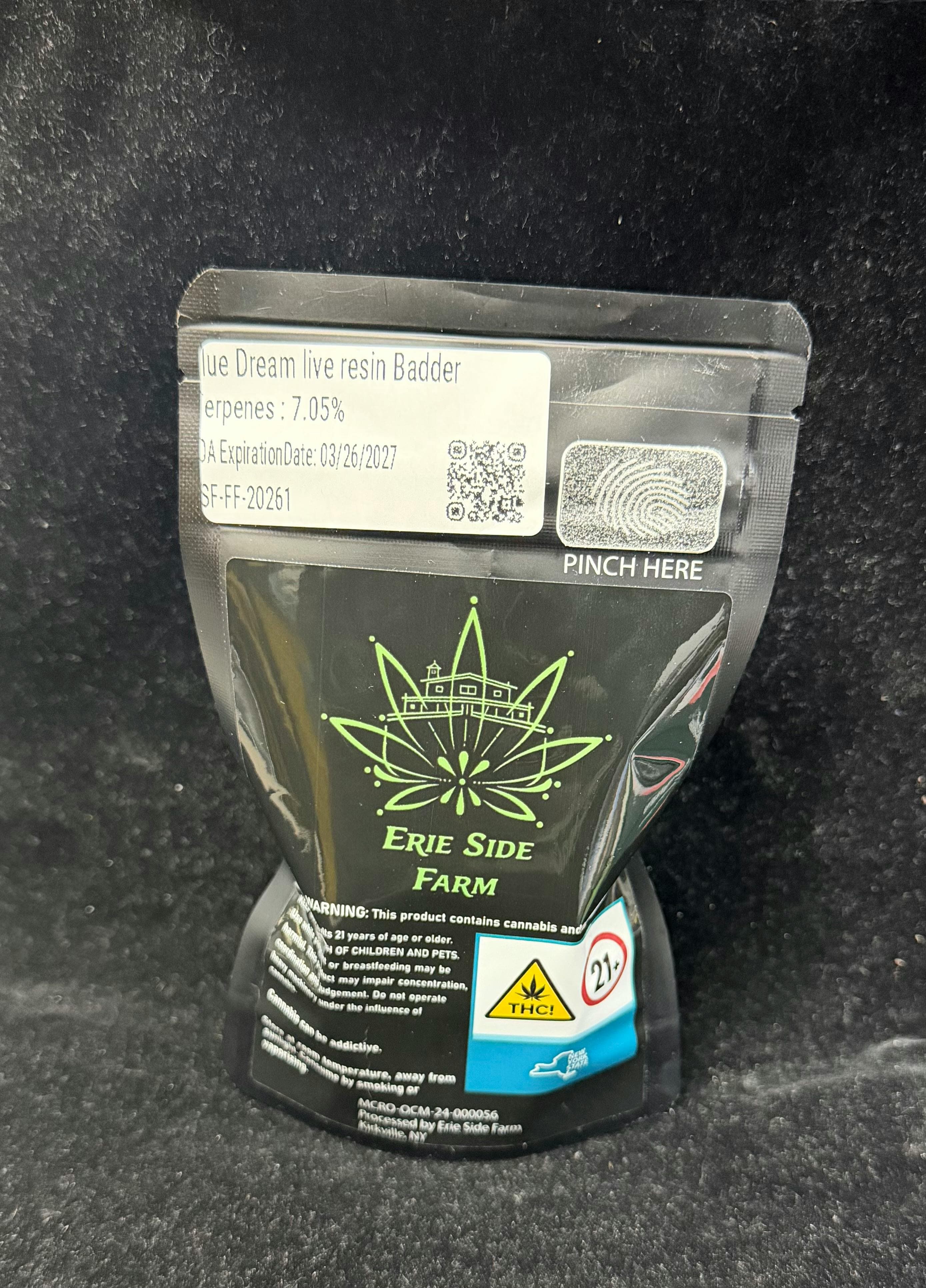 Erie Side Farms (Micro) Blue Dream - Live Resin Badder - 1g